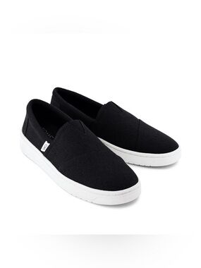 TOMS Men’s Trvl Lite Black Alpargata Canvas  Slip on Shoes Size 12 NWT